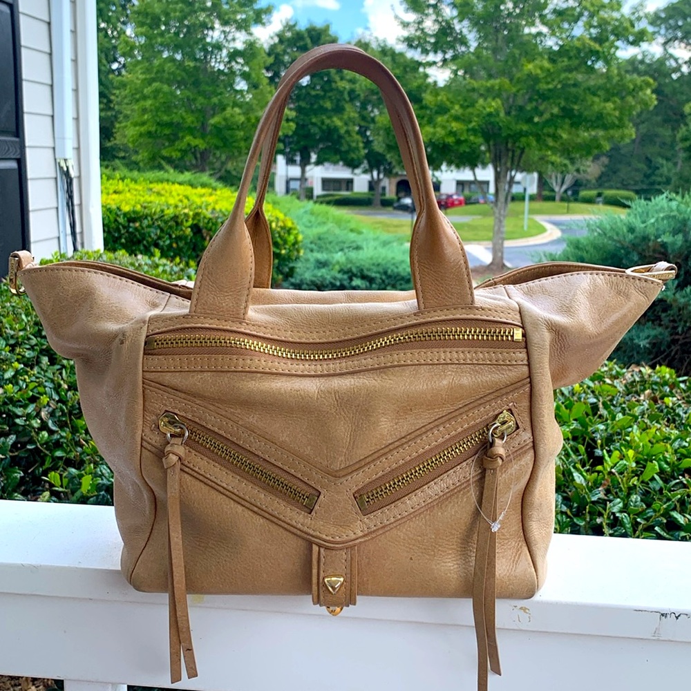 Botkier Trigger Satchel Fringe Leather Bag - image 1